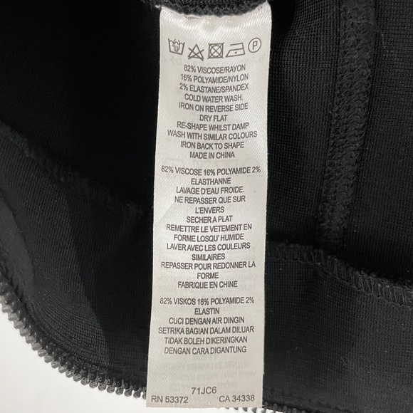 French Connection Sleeveless V-Back Bodycon Bandage Dress Black Size 0 - Picture 16 of 16